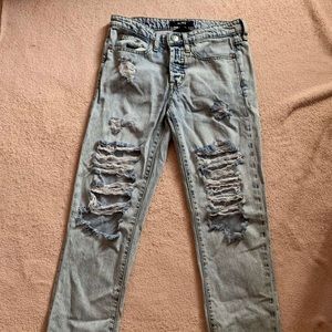 aeropostale light blue 0 ripped boyfriend jeans
